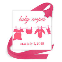 Clothesline Gift Tags with Attached Ribbon