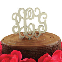 Acrylic Monogram Cake Topper