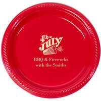 Personalized 4th of July Plastic Plates