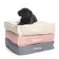 Personalized Square Engineer Stripe Pet Bed