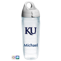 University of Kansas Personalized Chenille Water Bottle