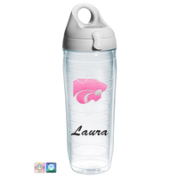 Kansas State University Personalized Neon Pink Water Bottle