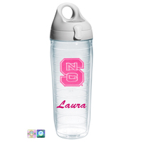 North Carolina State University Personalized Neon Pink Water Bottle