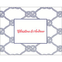 Nautical Rope Folded Note Cards - Letterpress