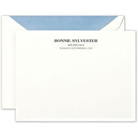 Pearl White Flat Correspondence Cards - Letterpress