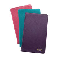 Personalized Bright Leather Pocket Notebook