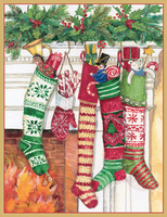 Stockings on Hearth Holiday Cards