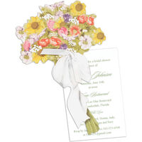 English Garden Bouquet Die-cut Invitations
