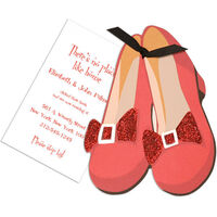Ruby Red Slippers Die-cut Invitations