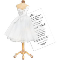 White Dress with Tulle Die-cut Invitations