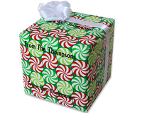 Peppermint Swirl Personalized Gift Wrap