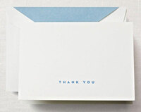 Newport Blue Boxed Thank You Note Cards