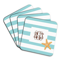 Starfish Stripe Coaster Set