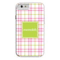 Pink and Green Miller Check iPhone Hard Case