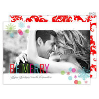 Be Merry Holiday Confetti Photo Cards