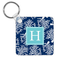 Navy Coral Repeat Key Chain