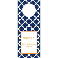 Navy Bristol Tile Wine Tags