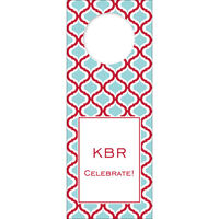 Kate Red and Teal Wine Tags