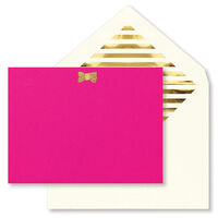 Gold Bow Flat Note Cards