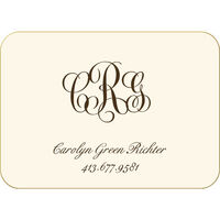 Gilt Edge Calling Cards with Rounded Corners