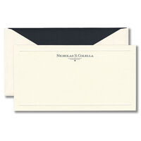 Embossed Border Monarch Flat Correspondence Cards
