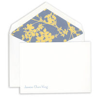 Lagoon Blue Painted Edge Correspondence Cards on Boardstock