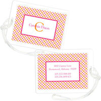Citrus Mad for Plaid Luggage Tags