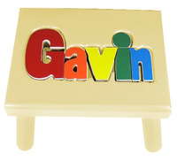 Pastel Yellow Gavin Puzzle Step Stool