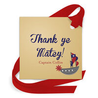 Ahoy Mateys Gift Tags with Attached Ribbon