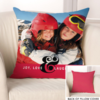 Joy, Love & Laughter Throw Pillow Cover