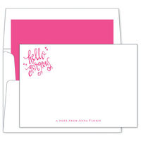 Raspberry Hello Gorgeous Flat Note Cards