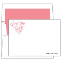 Thank You from the Bottom of My Heart Flat Note Cards
