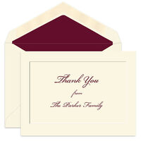 Framed Border Folded Thank You Note Cards