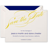 Pearl White Save the Date Cards