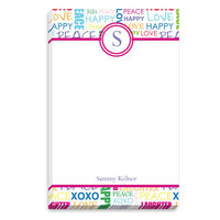 White Cool Type Initial Notepads
