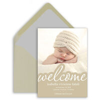 Welcome Photo Birth Announcements
