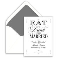 Eat Drink and Be Married Save the Date Announcements