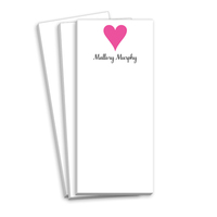 Pink Heart Skinnie Notepads