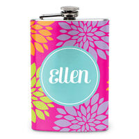 Multi Color Mums Stainless Steel Flask