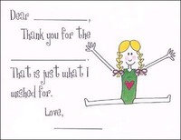 Gymnastic Girl Fill-In Thank You