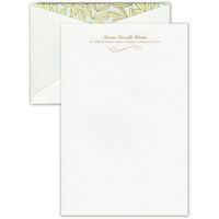 Savannah Engraved Pearl White Letter Sheets