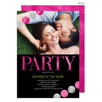 Sparkling Party Banner Photo Invitations