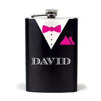 Formal Black Tux Stainless Steel Flask