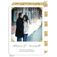 Glitter Corners Photo Save the Date Cards