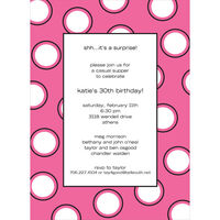 Bubblegum Pink Big Dots Invitations