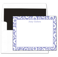 Lavender Flower Border Flat Note Cards