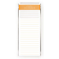 Orange Morgan Stripe Tall Notes with Acrylic Holder