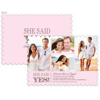 Light Pink Devoted Dreams Engagement Invitations