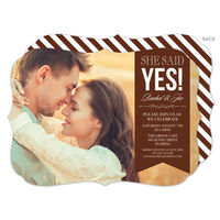 Brown Endearing Love Engagement Invitations