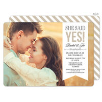 White Endearing Love Engagement Invitations